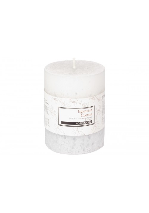 Rose Moore Scented Pillar Candle - Egyptian Cotton